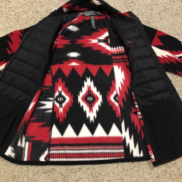 LRL Ralph Lauren Jacket Womens M Long Sleeve Full Zip Casual Fleece Aztec Z22 - Picture 6 of 10